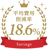 平均費用削減率18.6%