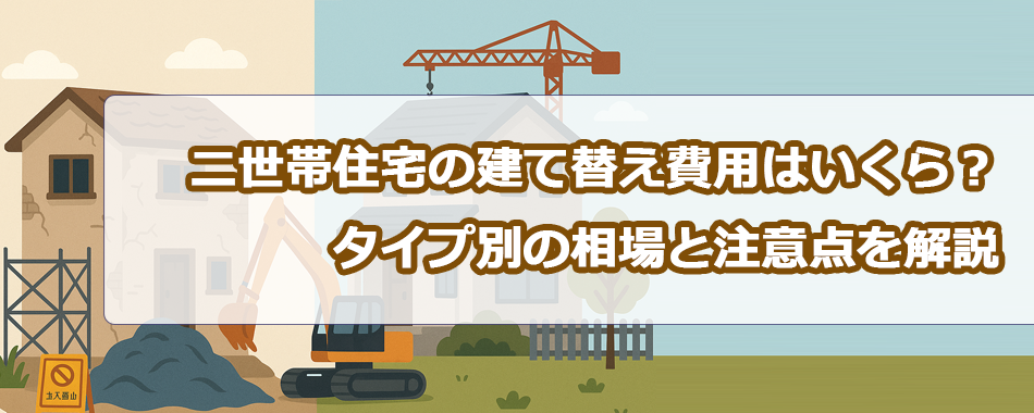 二世帯住宅の建て替え費用はいくら?